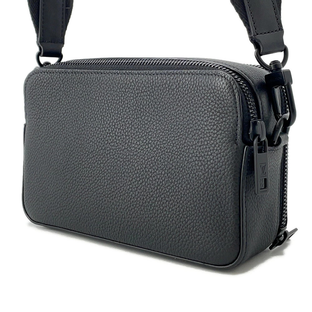 Louis Vuitton LV Shoulder Bag Wallet Alpha Aerogram Calf Grained Black Wearable